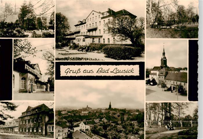 Bad Lausick Kurhaus Park Kirche Panorama Mehrbildkarte Kurort