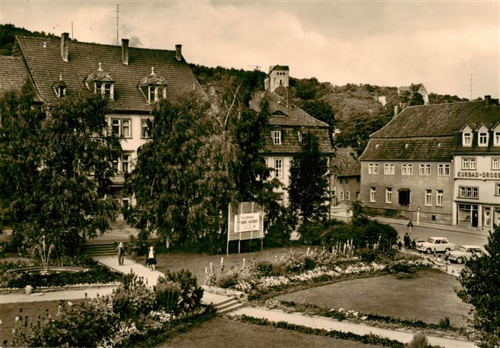 Bad Frankenhausen Thueringen Anger Park Kuranlage Kyffhaeuser Kurbad-Drogerie Bl