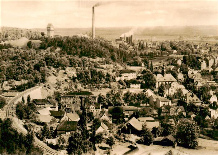 Taltitz Oelsnitz Vogtland Stadtansicht Industrieschornstein Fabrik Eisenbahn Foe
