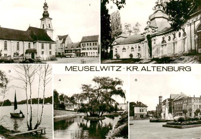 Meuselwitz Thueringen Marktplatz Orangerie Hainbergsee Muehlteich Rathaus Brunne