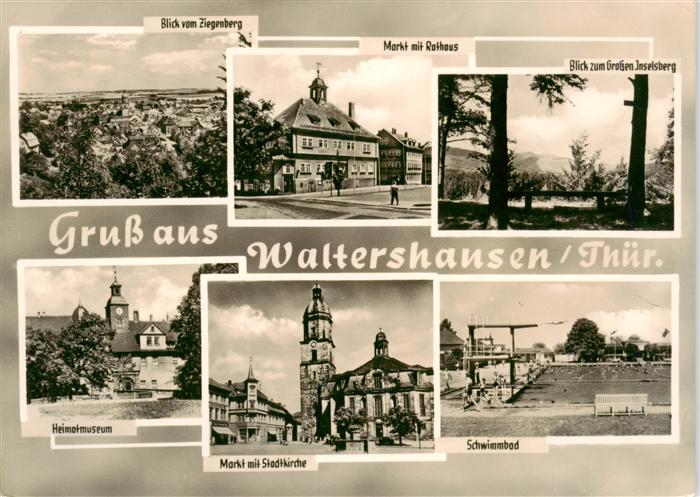 Waltershausen Gotha Thueringen Rathaus Heimatmuseum Stadtkirche Schwimmbad Ziege