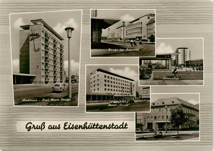 Eisenhuettenstadt Karl-Marx-Strasse Strasse-der-Republik Hotel-Lunik Leninallee