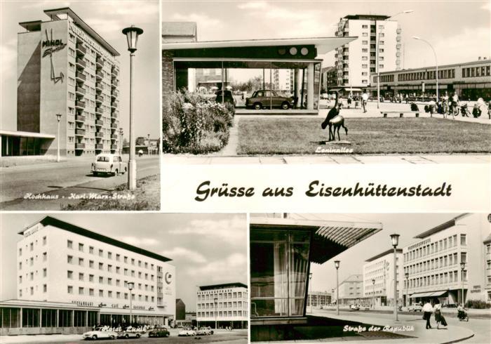 Eisenhuettenstadt Karl-Marx-Strasse Leninallee Hotel-Lunik Strasse-der-Republik