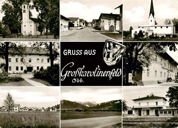Grosskarolinenfeld ROSENHEM Bayern Kirche Hauptstrasse Bahnhof Berge Alpen Gasth