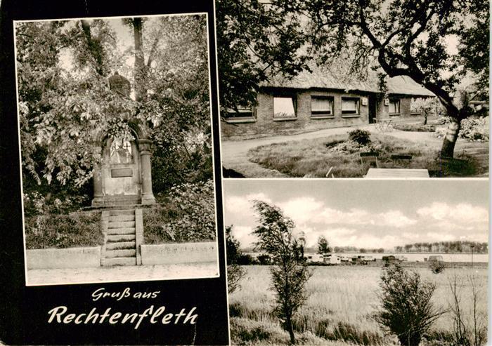Rechtenfleth Sandstedt Niedersachsen Wegkreuz Weiderhof Flusslandschaft Weser Ga