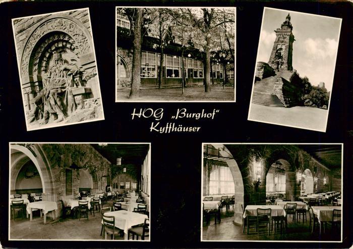Kyffhaeuser HOG-Burghof Kyffhaeuser-Denkmal Relief Restaurant Gaststaette Innenr