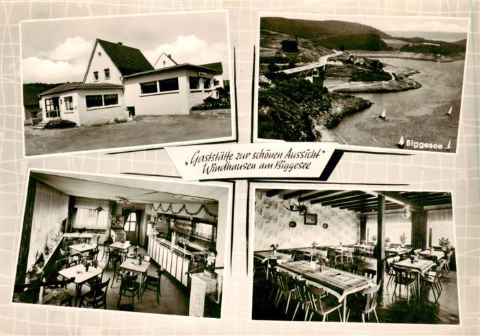 Windhausen Attendorn Gaststaette-zur-schoenen-Aussicht Biggesee Gastraum Gaststu