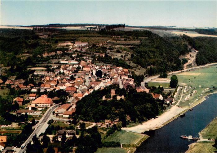 Polle Oberweser Holzminden Niedersachsen Luftbild Weser Ortschaft Felder Wald Ca
