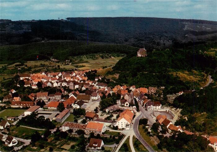 Schwalenberg Fliegeraufnahme Luftbild Moerth Altstadt Burg Wald Felder Ortskern