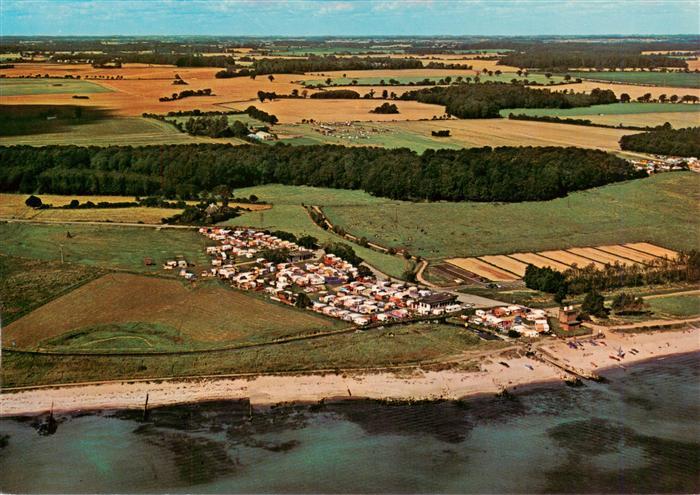 Damp Ostseebad Halbinsel Schwansen Schleswig-Holstein Fliegeraufnahme Campingpla