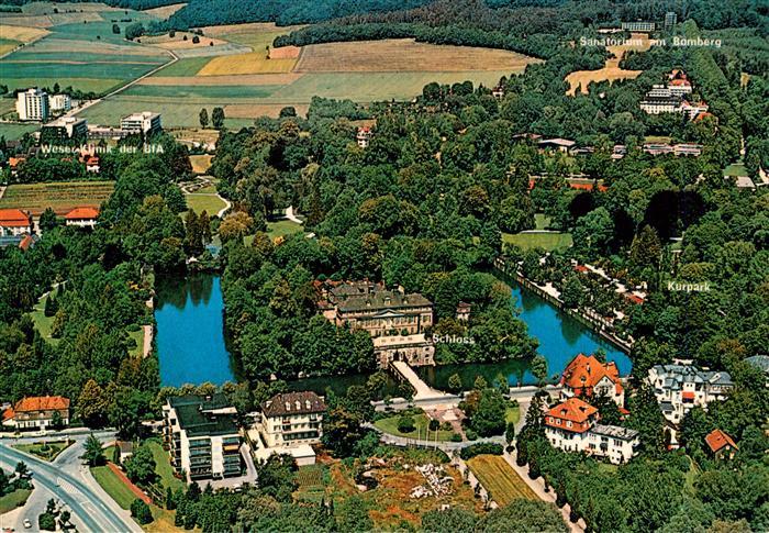 BAD PYRMONT Niedersachsen Fliegeraufnahme Schloss Kurpark See Weser-Klinik Sanat