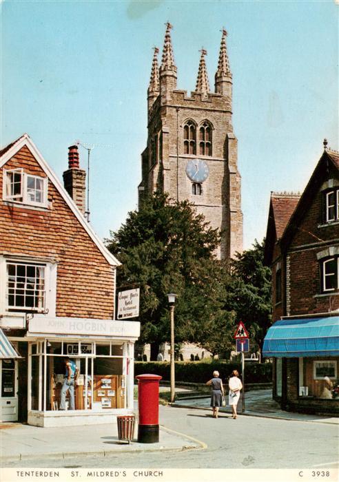 Tenterden Ashford UK St-Mildreds-Church Kirchturm Briefkasten Strassenszene Gesc