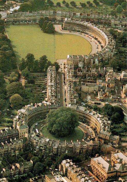 Kingsmead Luftaufnahme Royal-Crescent Circus Stadtansicht Georgianische-Architek