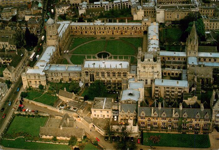 Oxford Oxfordshire Christ-Church Innenhof Fliegeraufnahme Universitaet Gotik Inn