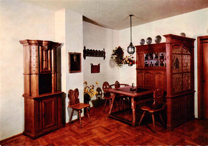 ROTHENBURG TAUBER Bayern Hotel-Adam Burggasse Gaststube Volkskunst Schrank Stu
