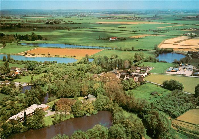 Rindern Wasserburg Heimvolkshochschule Fliegeraufnahme Fluss Wiesen Felder Bistu