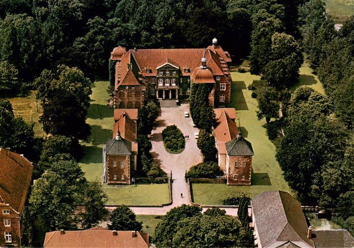 Velen Westfalen Schloss-Velen Fliegeraufnahme Barockschloss Schlosspark Baeume E