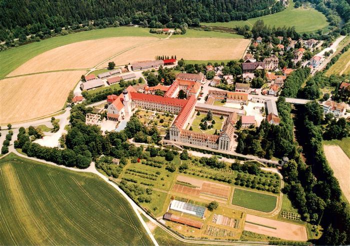 Beuron Donautal Erzabtei-St-Martin Kloster Fliegeraufnahme Donautal Klostergarte