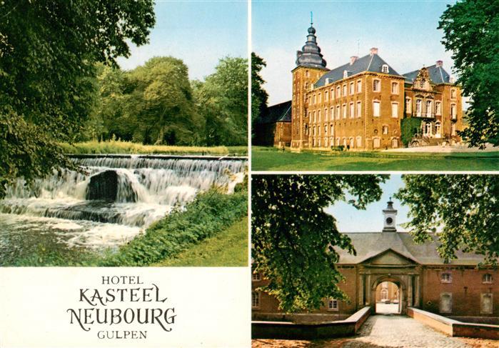 Gulpen NL Kasteel-Neubourg Hotel-Restaurant Schloss Wasserfall Toreinfahrt Baro