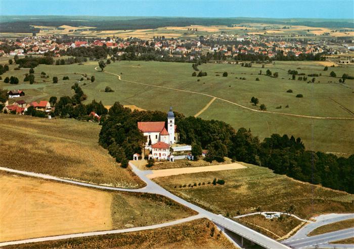 Allersdorf Kelheim Wallfahrtskirche-Allersdorf Pfarrei-Biburg Fliegeraufnahme Ki