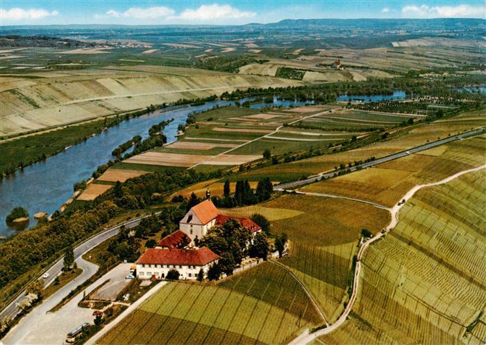 Volkach Fliegeraufnahme Vogelsburg Kloster Main Weinberge Felder Fluss Unterfran