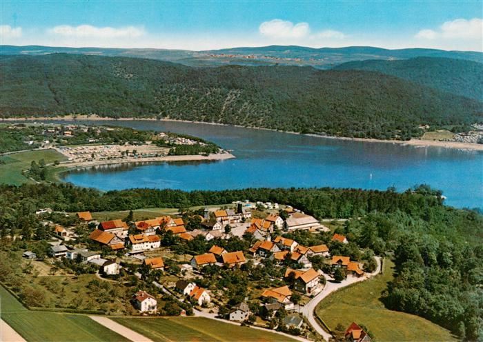Bringhausen Edertal Hessen Edersee Fliegeraufnahme See Wald Dorf Campingplatz Hu
