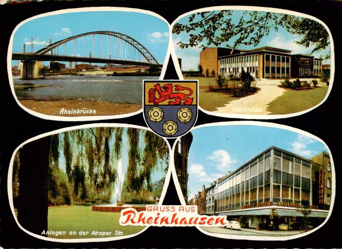 Rheinhausen DUISBURG NRW Rheinbruecke Rhein Hallenbad Atroper-Strasse Kaufhaus-