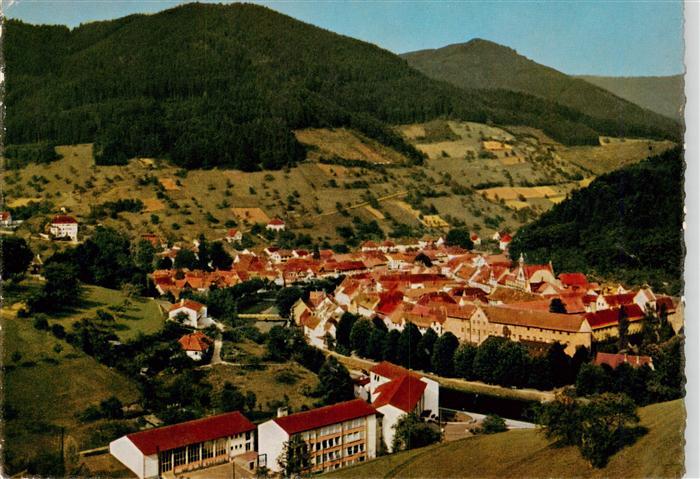 Wolfach Schwarzwald BW Luftbild Schwarzwald Kurort Tal Kirche Kloster Berge Orts
