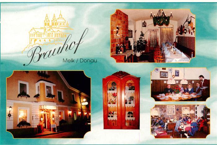 Neukirchen Ostrong Brauhof Restaurant Gaststube Aussenansicht Holzmoebel Weihnac