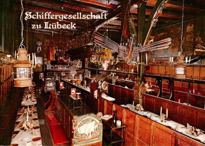 LueBECK CITY Schiffergesellschaft Restaurant Gaststube Holzvertaefelung Schiffs