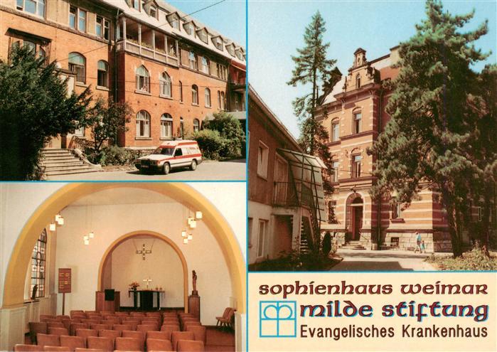 WEIMAR Thueringen Sophienhaus Evangelisches-Krankenhaus Mutterhaus Kapelle Kran