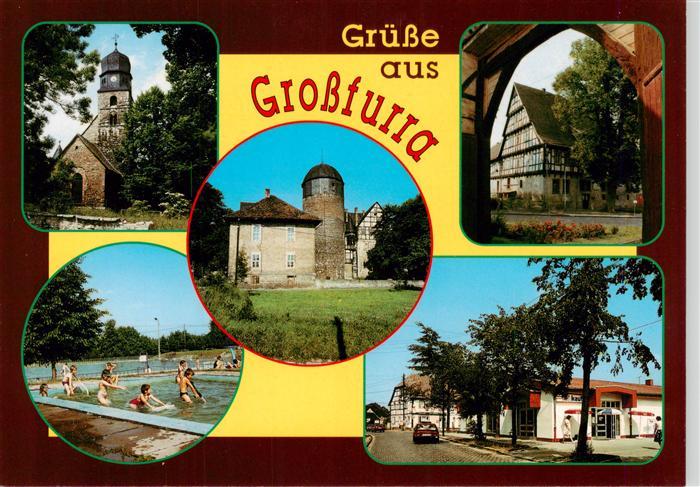 Grossfurra Kirche Schloss Freibad Fachwerkhaus Gemeindeverwaltung Teilansicht