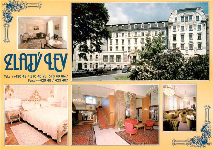 LIBEREC Reichenberg CZ Grandhotel-Zlatý-Lev Hotel-Aussenansicht Salon Schlafzimm