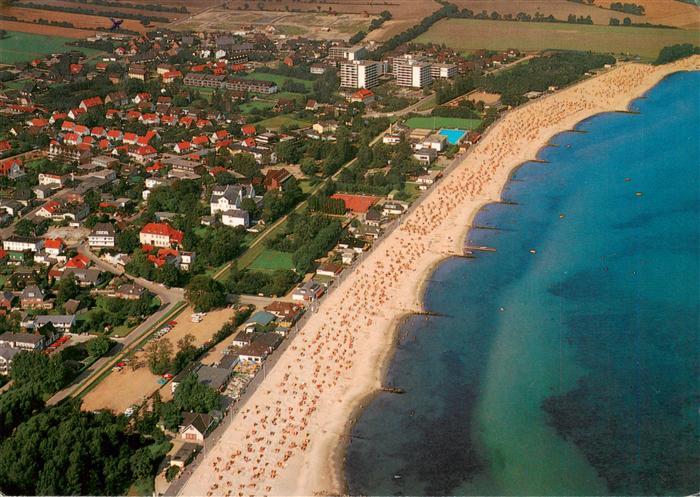 KELLENHUSEN Ostseebad Schleswig-Holstein Ostseestrand Fliegeraufnahme Strandkoer