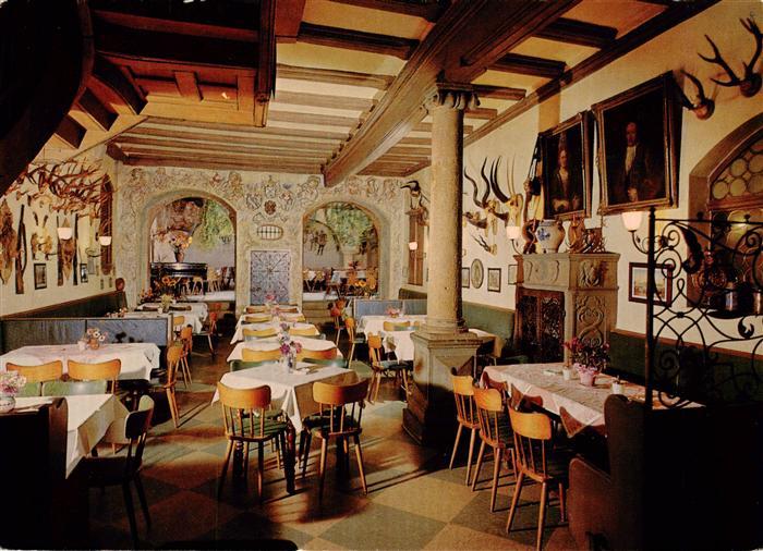 ROTHENBURG   TAUBER Bayern Baumeisterhaus Café Gaststaette Kreuzgewoelbe Geweih
