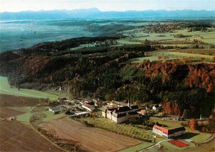 Kloster Schaeftlarn Benediktinerabtei Kloster Fliegeraufnahme Isartal Alpen Herb