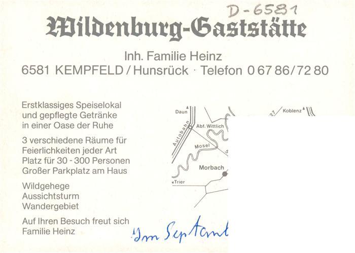 Kempfeld Nahe Birkenfeld Rheinland-Pfalz Wildenburg Burg Gaststaette Hunsrueck W – Bild 2
