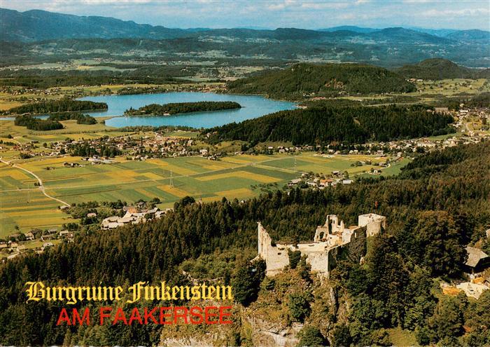 Finkenstein (Ruine) Faaker See Kaernten AT Burgruine Finkenstein Faakersee Flieg