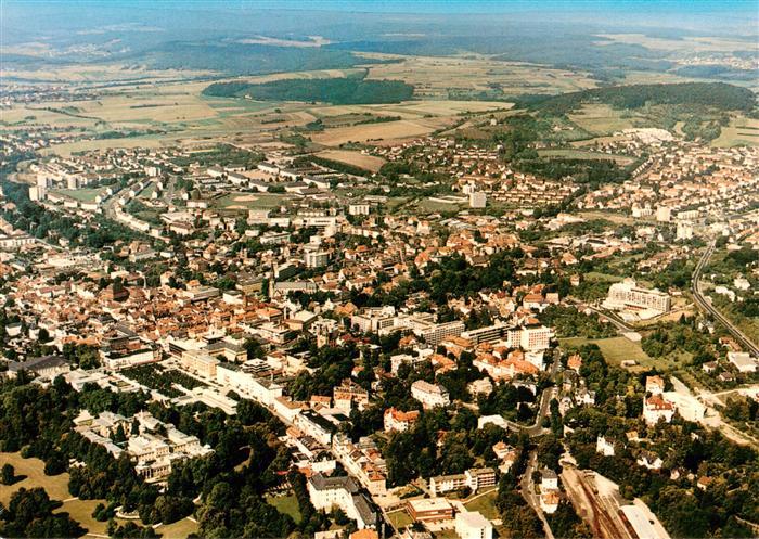 BAD KIssINGEN Fliegeraufnahme Stadtansicht Kurpark Altstadt Felder