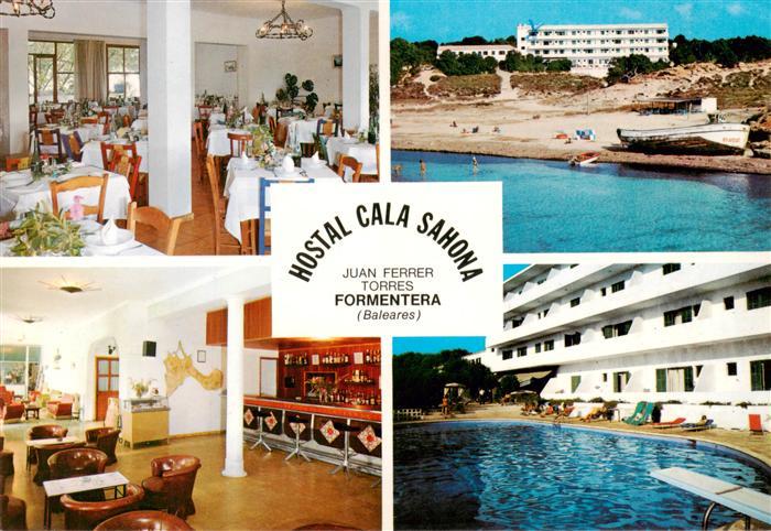 Cala Sahona Formentera ES Hostal-Cala-Sahona Restaurant Bar Pool Bucht Strand Fe