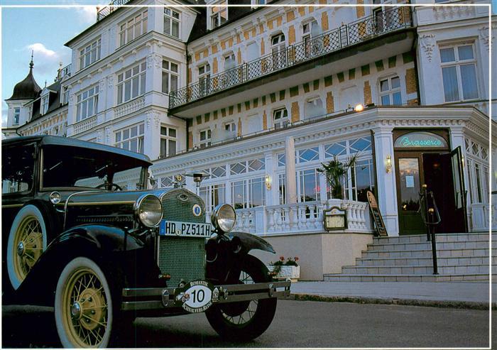 Ahlbeck Uecker-Randow Mecklenburg-Vorpommern Hotel Oldtimer Brasserie Jugendstil
