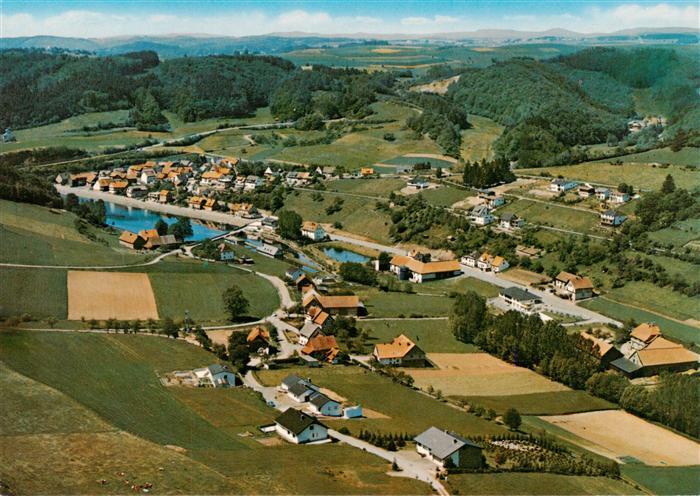 Niederwerbe Edersee Dorf Felder Wald Fliegeraufnahme Weiher