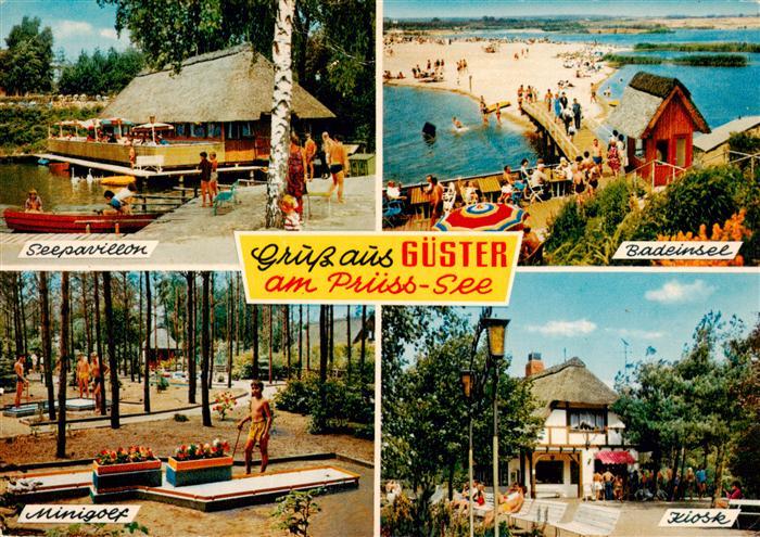 Guester Pruess-See Seepavillon Badeinsel Minigolf Kiosk Strand Badestelle