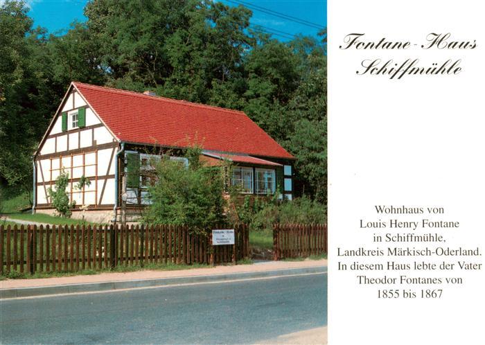 Schiffmuehle Oder Bad Freienwalde Brandenburg Fontane-Haus Schiffmuehle Fachwerk