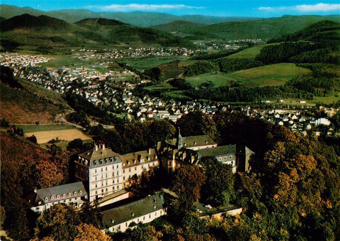 BAD LAASPHE NRW Schloss-Wittgenstein Fliegeraufnahme Kneipp-Heilbad Kurort Wald