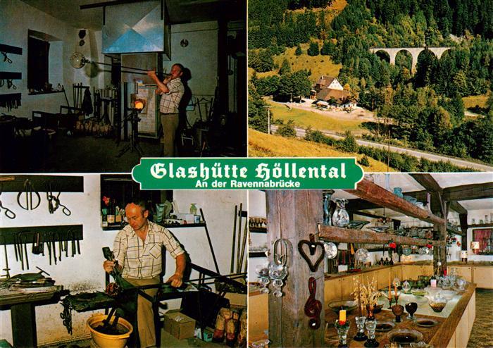 Hoellental Schwarzwald BW Glashuette Glasblaeser Ravennabruecke Viadukt Schwarzw