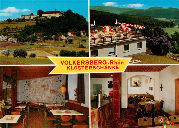 Volkersberg Bad Brueckenau Rhoen Klosterschaenke Rhoen Kloster Terrasse Gaststae