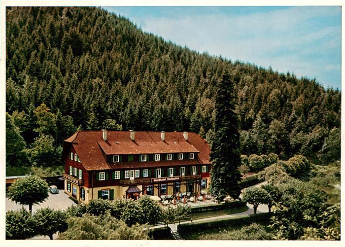 BADEN-BADEN BW Waldhotel-Fischkultur Schwarzwald Tannenwald Hotel Terrasse Baeum