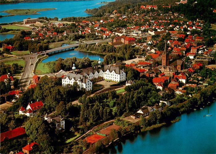 Fegetasche PLoeN Schleswig-Holstein Schloss-Ploen Kirche Seen Bruecke Luftaufnah