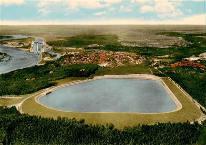 Geesthacht Elbe Schleswig-Holstein Speicherbecken Elbe Luftaufnahme Schleuse Wal